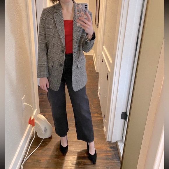 Everlane, Italian Wool, Oversized, Blazer in Glen Plaid! - Picture 2 of 16